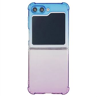 For Samsung Galaxy Z Flip5 5G, etui i gradientfarge som beskytter telefonen mot riper. Etuiet er laget av TPU.