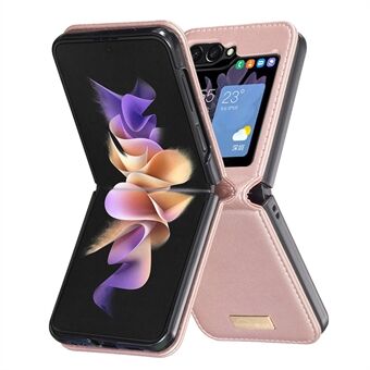 BINFEN FARGE R20 For Samsung Galaxy Z Flip6 5G Etui PU Skinn+PC Telefon Deksel