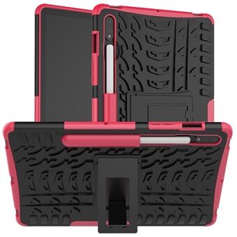 Anti-slip PC + TPU-kombideksel med stativ for Samsung Galaxy Tab S9 / Tab S7 T870 / Tab S8