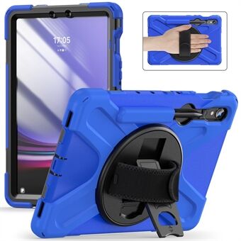 For Samsung Galaxy Tab S9 X710 / S8 X700 / S7 T870 Håndleddsreim Tablet-etui PC + Silikon Støttefot Beskyttende Deksel