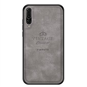 PINWUYO Heavy Duty TPU Edges Hard PC-bakside med PU-skinn Robust støtsikker telefondeksel for Huawei P20 Pro