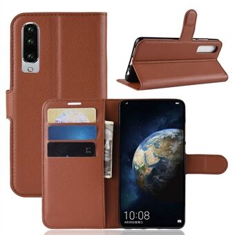 Litchi Texture Wallet Stand Lærbeskyttelsesveske til Huawei P30