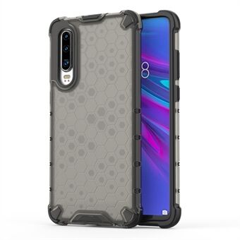 Honeycomb Pattern Støtsikker TPU + PC Hybrid telefonveske til Huawei P30