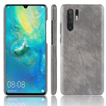 Litchi Skin Leather Coated Hard PC-deksel til Huawei P30 Pro