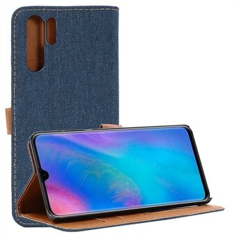 Oxford Cloth Lommebok Stativ PU Skinn Deksel for Huawei P30 Pro