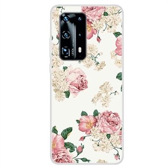 Mønsterutskrift TPU-telefonveske til Huawei P40 - Rose Flower