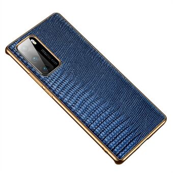 Lizard Texture Plating Ekte skinnbelagt PC + TPU telefonskall til Huawei P40