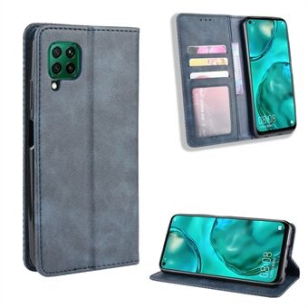 Vintage stil skinn lommebok Stand sak for Huawei P40 lite / nova 7i / nova 6 SE