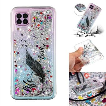 Mønster utskrift Glitter pulver kvikksand TPU bakveske til Huawei P40 Lite 4G / Nova 6 SE / Nova 7i