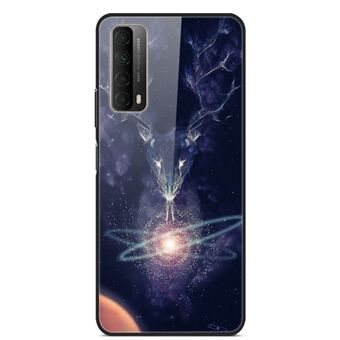 Mønsterutskrift Glass + TPU + PC Beskyttelsesdeksel til Huawei P Smart 2021 / Huawei Y7a