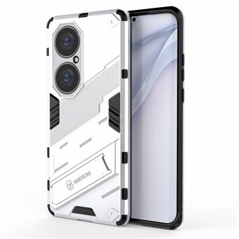 Sammenleggbar Kickstand Støtsikker PC + TPU Hybrid Phone Back Case Protector for Huawei P50 Pro