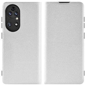 For Huawei P50 Pro 4G Full beskyttelse Slim Fit Mobiltelefondeksel PU-skinnkortholder Flip-telefonveske