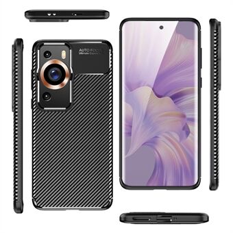 For Huawei P60 Pro Carbon Fiber Texture Phone Case Anti-scratch Soft TPU Protective Phone Cover translates to:

For Huawei P60 Pro Deksel i karbonfiberstruktur med anti-riomnslipp, mykt TPU-beskyttende deksel for mobiltelefon.