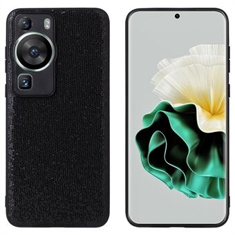 For Huawei P60 Pro Precise Cutouts Kamerabeskyttelse PU-skinnbelagt PC+TPU-deksel Telefonveske