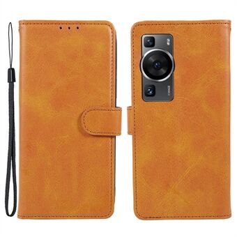 For Huawei P60 / P60 Pro Calf Texture Stand Cover Magnetisk lås Lærlommebok Telefonveske