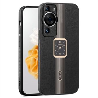 KADEM Etui for Huawei P60 / P60 Pro i skinn + TPU + akryl, beskyttende mobildeksel