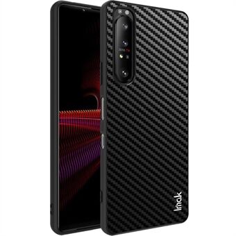 IMAK LX-5-serien PU-skinnbelegg Hard PC + myk TPU Fallbeskyttelse Hybriddeksel Telefonveske med skjermbeskytter for Sony Xperia 1 III 5G