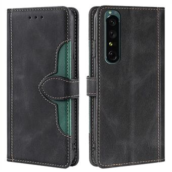 For Sony Xperia 1 IV Lommebok Flip-telefondeksel PU-skinn stråhatt Mønster Stand Funksjon Folio Støtsikker veske med full beskyttelse