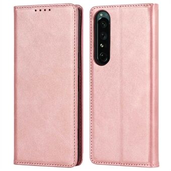 For Sony Xperia 1 IV PU lær beskyttelsesdeksel Autoabsorbert Stand Design Telefonveske