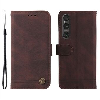 For Sony Xperia 1 V-etui PU-lær lommebok stativ hud-berøringstelefondeksel