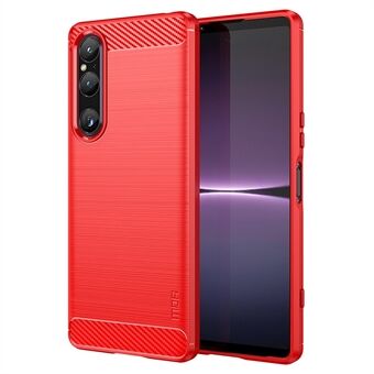 MOFI JK TPU Series-1 for Sony Xperia 1 V karbonfiberbørstet telefondeksel Myk TPU-telefonbakdeksel