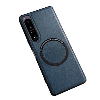 For Sony Xperia 1 V Magnetic Slim Case PU Lær PC TPU telefondeksel Kompatibel med MagSafe