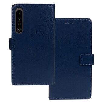 IDEWEI For Sony Xperia 1 V PU- Stand Crazy Horse Texture Lommebokdeksel Telefonskall