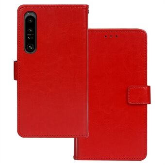 IDEWEI For Sony Xperia 1 V PU- Stand Crazy Horse Texture Lommebokdeksel Telefonskall