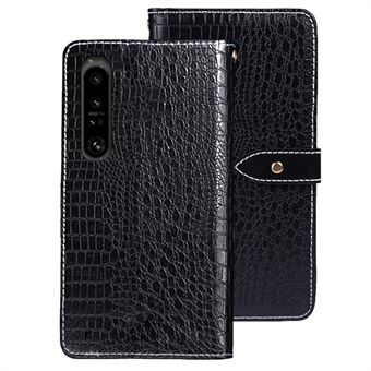 IDEWEI- Stand til Sony Xperia 1 V PU-lærtelefonveske Crocodile Texture Wallet Shell