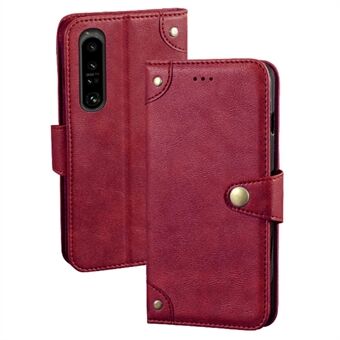 IDEWEI For Sony Xperia 1 V- Stand PU-skinn telefondeksel Scratch lommebok telefonveske