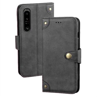 IDEWEI For Sony Xperia 1 V- Stand PU-skinn telefondeksel Scratch lommebok telefonveske