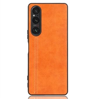 For Sony Xperia 1 V PU-skinnbelagt TPU+PC-telefonveske Stinglinjer Anti-dråpedeksel