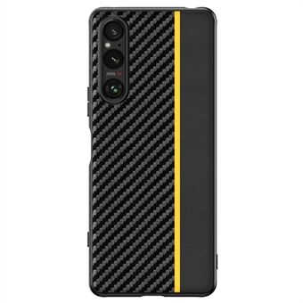 For Sony Xperia 1 V Carbon Fiber Texture Telefonveske Hard PC Ultra Slim Protective Cover