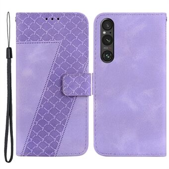 Telefonlommebokveske med 7-form til Sony Xperia 1 V, PU- Stand smarttelefondeksel