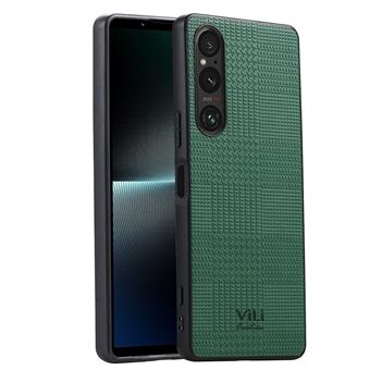 VILI TH Series-telefondeksel for Sony Xperia 1 V, PU-lærbelagt PC+TPU-telefonbakdeksel