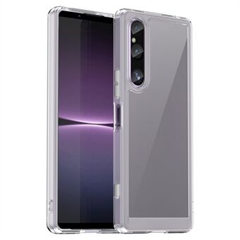 For Sony Xperia 1 V-etui i TPU + akryl gjennomsiktig mobildeksel (stort hull for bakre linse)