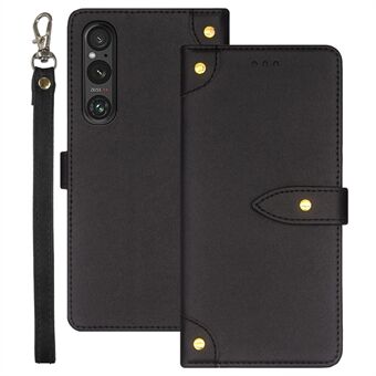 IDEWEI For Sony Xperia 1 V Etui med kortholder Beskyttende telefondeksel med stativ