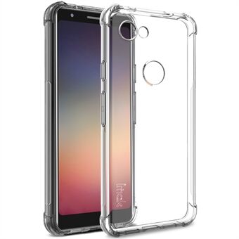 IMAK Silkemyk Anti-drop TPU-telefondeksel + skjermbeskyttelsesfilm for Google Pixel 3a