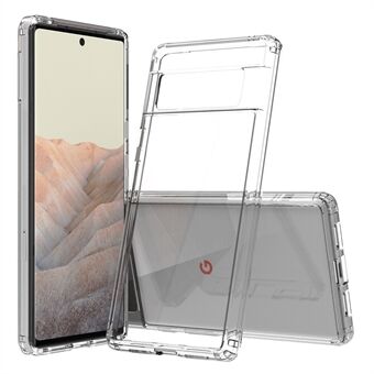 Ultra Clear Slim Støtabsorberende Forsterket Myk TPU-ramme + Solid Akrylbakdeksel for Google Pixel 6 Pro