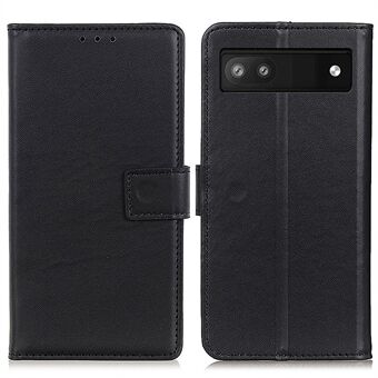 Anti-drop Flip Folio PU Lær Skal Bæreveske med Brettbar Stativ Design Lommebok-telefonveske for Google Pixel 6a