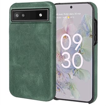 Lettvekts Hard Telefon Beskyttende Deksel PU Lærbelagt PC-etui Mobiltelefon Beskyttelsesskall for Google Pixel 6a