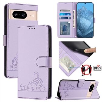 YB Imprinting Series-9 for Google Pixel 8 Case Cat Mouse Pattern Leather Wallet Stand Phone Cover
YB Avtrykksserie-9 for Google Pixel 8 Deksel Katte Musmønster Lær Lommebok Stativ Telefonomslag