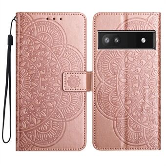 For Google Pixel 8a Etui PU skinn Mandalaovertrekk for mobiltelefon