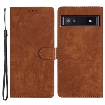 For Google Pixel 8a-etui Skin-Touch lommeboktelefondeksel i kunstlær