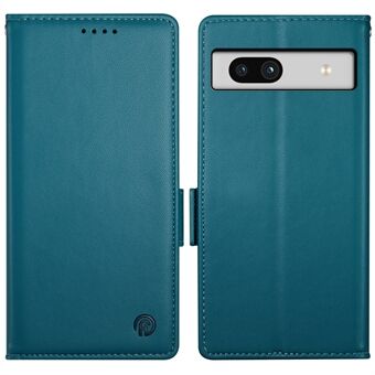 DF-010 For Google Pixel 7a-etui med doble magnetiske knapper PU-lærflipptelefondeksel