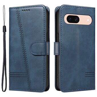 For Google Pixel 8a Wallet-etui med flipp-folio i skinn for mobiltelefon.