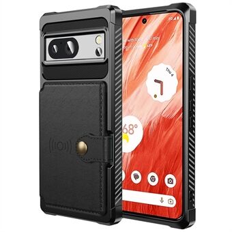 ZM03 For Google Pixel 8a Etui med Kortholder PU Skinn+TPU Dobbelt Lag Hybrid Beskyttelsesdeksel