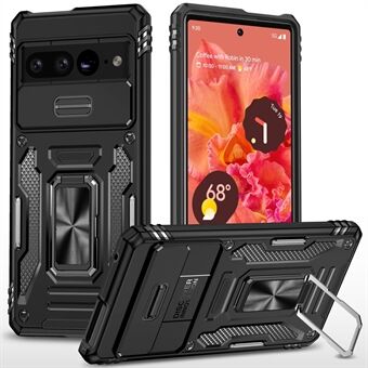 Armor-serien for Google Pixel 9 Pro Etui PC+TPU Støtteben Mobildeksel med Kamerskjerm