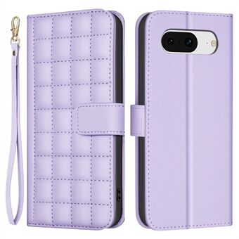 BINFEN COLOR BF34 for Google Pixel 8 Etui Kvadratisk Rutenett PU Skinn Folio Flip Deksel