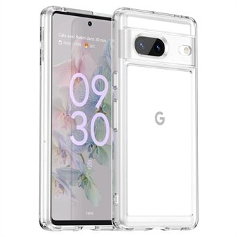 For Google Pixel 7 5G Candy Series støtsikker TPU-telefonveske med airbags i hjørnene og baksidedeksel.